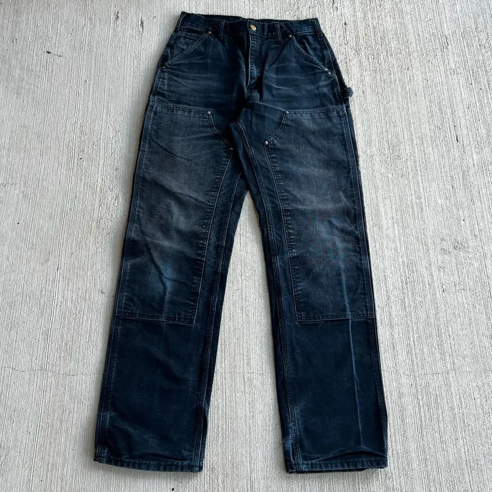 Carhartt faded black double knee work wear carpenter pants